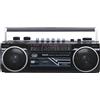 TREVI Boombox Radio Stereo Bluetooth Mp3 Registratore su Cassette Alimentazione AC / a Batterie colore Nero - 0RR50100 RR 501 BT