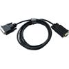 System-S Cavo DVI D 2 m 24+1 25 pin maschio a VGA 15 pin maschio pannello mount adattatore vite