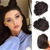 RPAEOY 2 Pezzi Chignon Capelli con Claw Mini Chignon Finto Capelli Ricci Sintetici Spessi Updo Ondulati Coda di Cavallo Posticcio Hair Extension Ponytail di Cavallo per Donna(Marrone Nero)