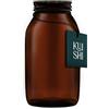 Kuishi Barattoli in vetro ambrato marrone da 500 ml, coperchio in plastica nero senza BPA, contenitore in vetro protettivo UV, barattolo per cereali e decorazioni
