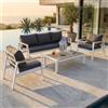 MIlani Home NAVARRA - salotto con struttura in alluminio verniciato antracite o bianco