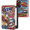 kwmobile Custodia eReader Compatibile con Kobo Aura Edition 2 Cover - eBook Reader Flip Case - multicolore - Pop Art