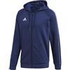 Adidas Core 18 Fullzip Hoody, Felpa con Cappuccio Uomo, Blu (Dark Blue/White), S