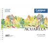 Campus University - Blocco da disegno A3 Carta per acquerello con spirale 20 fogli 190 grammi in bianco per acquerello, guado, tempere (A3)
