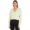 Calvin Klein Jeans Cardigan Donna Label Chunky Sweater Giacca in Maglia, Verde (Canary Green), M