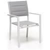 SalMar Poltrona Ostuni Bianco Impilabile Con Braccioli 57x58xh86 Cm M0934-08 di SalMar