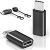 iacgnefeix Adattatore da Lightning a USB C, 2 Pezzi 27W Adattatore da Lightning Femmina a USB C maschio per iPhone 16/16 Pro/15 Pro Max/15 Plus, Galaxy S24/S23, iPad, non per Audio/OTG (nero)