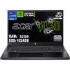 acer Nitro V 15 Notebook Gaming, Processore Intel Core i9-13900H, Ram 32 GB DDR5, 1024 GB SSD, Display 15.6 FHD IPS 165 Hz LED LCD, NVIDIA GeForce RTX 4060 8 GB, Windows 11 Pro