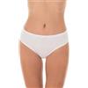 GARDA - 6 Slip Donna Vita Media, Slip Midi in Cotone Elasticizzato Art. 3902 (Bianco, 5/L)