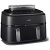 Philips Airfryer Serie 5000 Friggitrice ad aria con doppio cestello 9.0L e cottura a vapore NA551/00