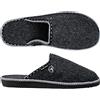 ESTRO Ciabatte Feltro Uomo Pantofole - Pantofole Uomo Invernali Chiuse Ciabatte Casa Feltro F14 (Nero, 41 EU)