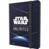 Gamegenic - Star Wars: Unlimited Casual Album 18-Pocket - Holds 360 Double-Sleeved Cards - Side-Loading Pockets & Elastic Strap - Officially Licensed Accessory, Card Back Blue Design