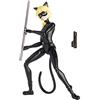 BANDAI- Coccinella Miraculous Ladybug-Action Figure Super articolata da 15 cm-Black Cat-39722, Multicolore, 39722