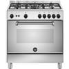 La Germania AMN855GXV-24 Cucina Gas 5 Fornelli 1 Elettrico da 80 cm Acciaio inox