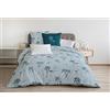 HOME LINGE PASSION Home Passion | Copripiumino - 3 Pezzi | 100% Cotone - 57 Fili | 2 Persone - 240x260 cm |TINGHIR - Verde Anatra