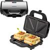 Steinborg Sandwich maker XXL, 4 angoli per sandwich, alloggiamento Cool-Touch, rivestimento antiaderente, tostapane per sandwich maker | griglia elettrica