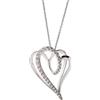 ALFIERI & ST. JOHN Collana 1402 con pendente cuore con diamanti