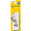 Schellenberg 53702 Placca tapparelle avvolgibili DUO Maxi: 23 mm di larghezza del nastro, piastra tapparella con spaziatura dei fori 13,5 cm, bianco, senza rimuovere la cinghia della tapparella