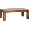 WOHNLING tavolino in Legno massello Sheesham 110 Centimetri Ampio Soggiorno Disegno Tavolo Scuro Tavolo in Stile Bruno Paese