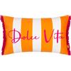 Furn Cuscino decorativo rettangolare Furn. Dolcevita Velluto Arancione Fucsia