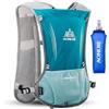 Aonijie, gilet multifunzione da 5 l per sport all'aria aperta quali campeggio, ciclismo, corsa, arrampicata ed escursionismo in confezione con 1 borraccia da 500 ml