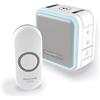 Honeywell Home DC515N Serie 5 Campanello a LED compatto, portatile, senza fili, con pulsante (bianco)