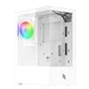 Noua Nexus P200 Case PC Gaming ATX Mid-Tower, Ventola LED ARGB 120mm MB Sync, Pannello Frontale e Laterale in Vetro Temperato Senza Cornice, Bianco