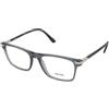 Prada PR 01WV 01G1O1 | Occhiali da Vista Graduati | Prova Online | Plastica | Rettangolari | Grigio, Trasparente | Adrialenti