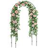 Outsunny Arco per Rampicanti in Metallo per Giardino ed Esterni, 140x40x240cm, Nero|Aosom