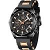 LIGE Orologio Uomo Mode Elegant Acciaio Inossidabile Pelle Impermeabile Analogico Quarzo Classico Cronografo Uom Bracciale
