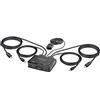 StarTech.com KVM Switch USB-C a 2 porte, uscita DisplayPort 4K 60Hz, KVM compatto con cavi integrati USB Tipo-C/Audio da 1,2 m, alimentato via cavo - Commutazione remota/Hotkey (C2-D46-UC2-CBL-KVM)