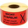 MD Labels 500 etichette di avvertimento su rotolo, 100 x 50 mm, non impilabili