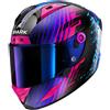Shark Casco Moto Integrale Shark AERON EDGY Blu Carbonio Cromato