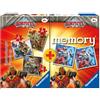 Ravensburger 20519 - Gormiti Multipack Memory con 3 Puzzle, Gioco Educativo