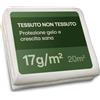 Praknu Telo Tessuto Non Tessuto per Piante 17g/m² - 20m² (2 x 10m) - Tessuto Traspirante per Aiuole - Protezione da Gelo, Parassiti ed Erbacce - Permeabile all'Acqua e Stabilizzato ai Raggi UV