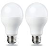 Amazon Basics Confezione da 2 lampadine a LED, con attacco Edison E27, piccole, da 13 W (equivalenti a 100 W), ‎Bianco Freddo, non dimmerabili