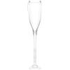 DRW Vaso da pavimento con piede in vetro trasparente 18 x 18 x 80 cm