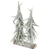 Flair Flower Mini albero di Natale artificiale ghiacciato e innevato su piedi in legno, piccolo albero di Natale, decorazione da tavolo, albero artificiale, piccolo albero di Natale bianco, decorazione natalizia,