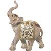 DRW Figura di un elefante in resina dorato 21 x 9 x 28 cm