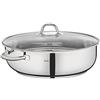 Fissler Rostiera Ovale Grande 8.8 L, Diametro 38 cm, Casseruola in Acciaio Inox, con Coperchio in Vetro, Lavabile in Forno E in Lavastoviglie, Compatibile Induzione