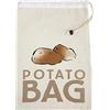 KitchenCraft Borsa per Mantenere Le Patate Fresche, Porta Patate Bianco
