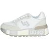 Liu Jo Jeans LIUJO BA4005 Amazing White Sneakers Sportive per Donna in Nabuk e Tessuto Ghiaccio con Zeppa Alta (Taglia 37)
