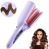 IXYHKB Ferro Arricciacapelli 32 mm, Piastra Onde Larghe con 4 Temperature Regolabili Ferro Arricciacapelli a Onde Grandi Ferro Arricciacapelli per Involtini Francesi Rapido Piastra Beach Waves (Viola)