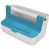 Leitz Cassetta portaoggetti con maniglia, Gamma Cosy, per la Casa, l'Ufficio o l'Hot Desking, con scomparti per l'organizzazione del contenuto, Blu Calmo, 61250061