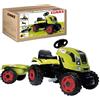 Smoby - Trattore Claas Farmer XL + Rimorchio - Trattore a pedali per bambini - Sedile regolabile - Volante con clacson - Cofano apribile - Dai 3 anni - Prodotto in Francia