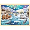 Goki Einlegepuzzle Polarnacht: 40 x 30 x 0,8 cm, Holz, 96 Teile, per Stück