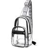 TINYAT Borsa a tracolla trasparente per donna Zaino approvato dallo stadio Borsa a tracolla trasparente per concerti
