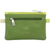 Visconti Portamonete Cora in pelle con cerniera e portachiavi CP2a, Lime Multi, Taglia unica