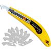 HORREX 1 Pezzo Taglierino Pieghevole e 30 Pezzi Cutter Taglia Plexiglass Taglierino Professionale Taglierino Piccolo Cutter Professionale Cutter Amazon Basic Adatto per Tagliare Carta,Pelle,Nastro