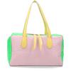 Ebarrito Borsa in pelle patchwork con due manici
